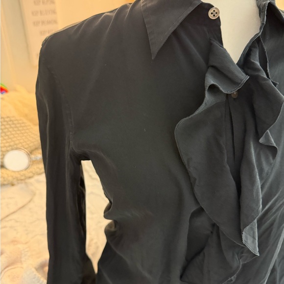Ralph Lauren Tops - Ralph Lauren Black Ruffled Blouse